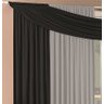 Cortina Curta Para Quarto Pequeno 4,00 x 2,50 Metros Malha Em Gel Para Varão Normal - Preto / - 3