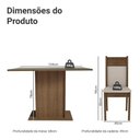 Ver imagem 3 de Conjunto Sala de Jantar Mesa Tampo de Vidro 4 Cadeiras Madesa
