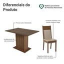 Ver imagem 4 de Conjunto Sala de Jantar Mesa Tampo de Vidro 4 Cadeiras Madesa