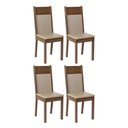 Ver imagem 6 de Conjunto Sala de Jantar Mesa Tampo de Vidro 4 Cadeiras Madesa