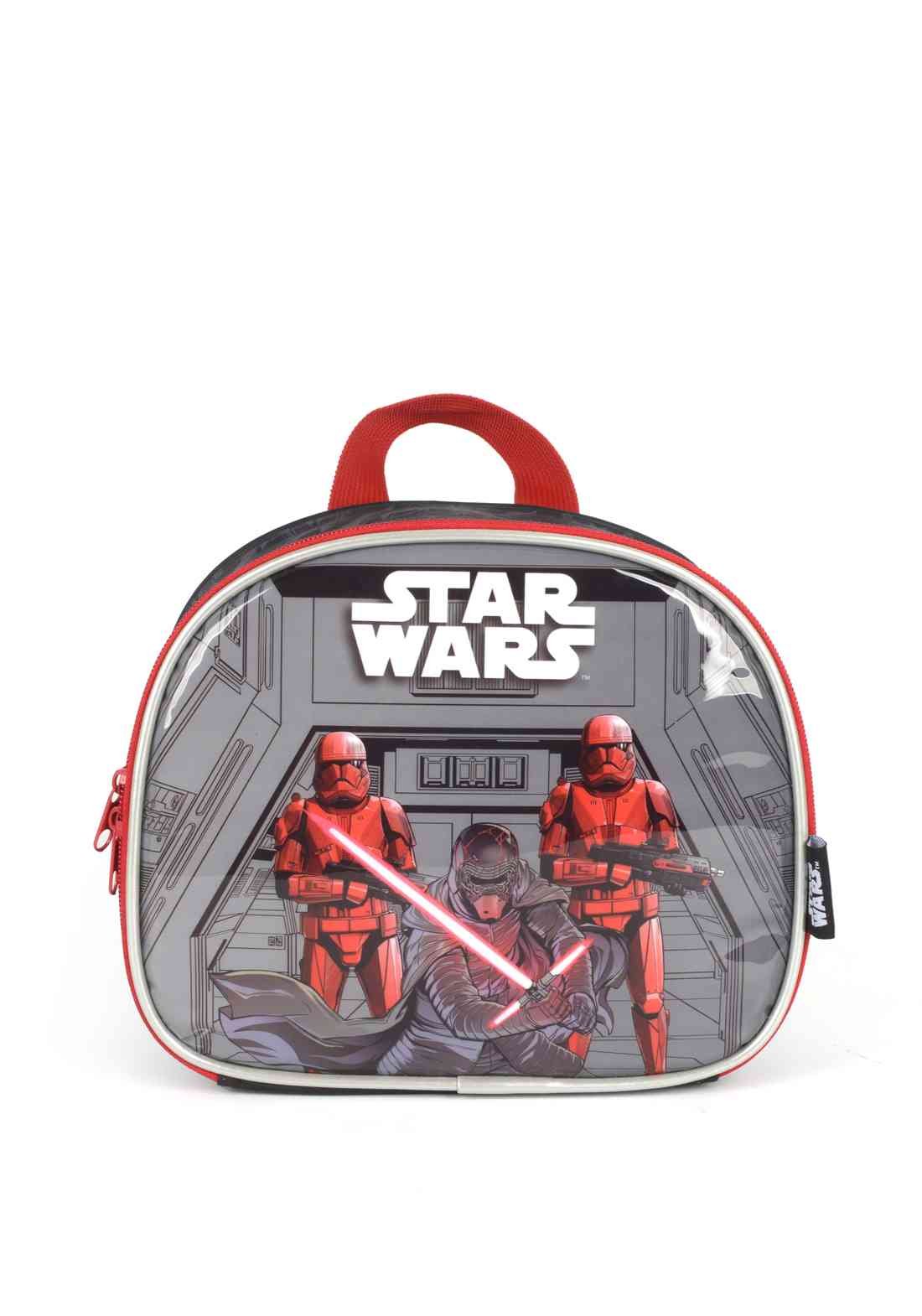 Kit Mochila com Carrinho, Lancheira e Estojo Escolar Star Wars - Cinza ...