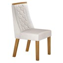 Ver imagem 6 de Mesa de Jantar Dora 120x80 Vidro 25mm Cinamomo Off White com Kit 4 Cadeiras Veludo Palha - Valdemó