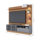Ver imagem 2 de Home Theater Campeche 70 pol 200,1cm MDP Porta Ripada Freijó Cinza Colibri Móveis