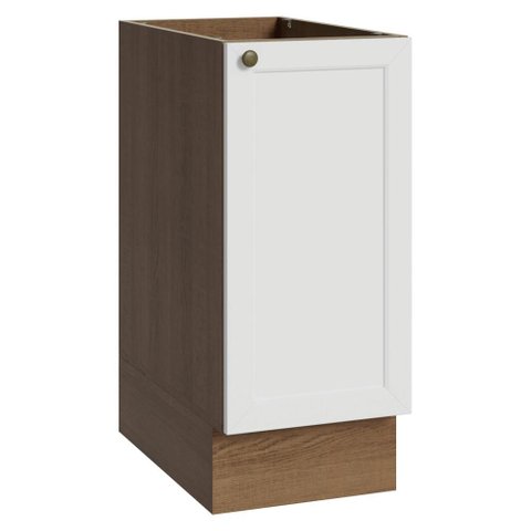 Balcão de Cozinha 35 cm 1 Porta (sem Tampo) Rustic/Branco Vik Madesa