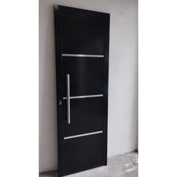 Porta de Alumínio Lambri Duplo 210x90 C/ Puxador Completa - 1