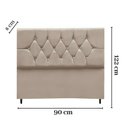 Ver imagem 3 de Cabeceira Estofada Cama Box Solteiro 90 Cm Suede Anitta Bege