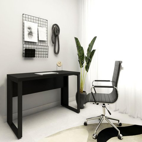 Mesa Escrivaninha Industrial 90cm X 60cm Pés Metal F5 Office