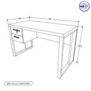 Ver imagem 2 de Mesa Escrivaninha Industrial 90cm X 60cm Pés Metal F5 Office