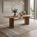 Ver imagem 3 de Mesa de Jantar 8 Lugares Retangular Orgânico 200cm Serenity B05 Amêndoa Cinamomo - Lyam Decor