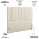 Ver imagem 4 de Cabeceira Cama Box Casal 140 Cm Dália W01 Linho Palha - Lyam Decor
