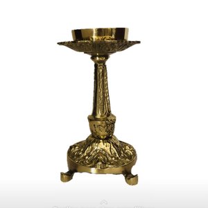 Castiçal Bronze Vela 7 Dias Igrejas Casa Decoração Religião