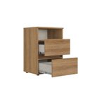 Ver imagem 5 de Mesa de Cabeceira 2 Gavetas 48x68cm Condessa Yescasa Marrom/Almendra