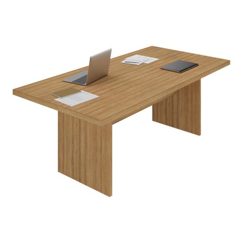 Mesa de Escritório 200cm para Reunião com Tampo 30mm Multimóveis Cr25281
