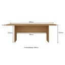 Ver imagem 4 de Mesa de Escritório 200cm para Reunião com Tampo 30mm Multimóveis Cr25281