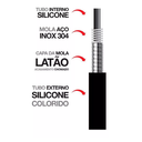 Ver imagem 4 de Torneira Abs Cromado Gourmet Silicone Flexível Preto Parede