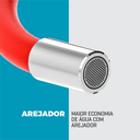Ver imagem 6 de Torneira Abs Cromado Gourmet Silicone Flexível Preto Parede