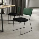 Ver imagem 2 de Kit 04 Cadeiras Decorativas Sala Jantar Allana L02 Facto Verde Musgo Linho Chumbo - Lyam Decor