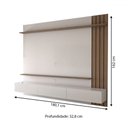 Ver imagem 4 de Painel para Tv até 70 Polegadas Christiania 3 Portas Ripado Amêndoa/off White Matte - Panorama Móvei