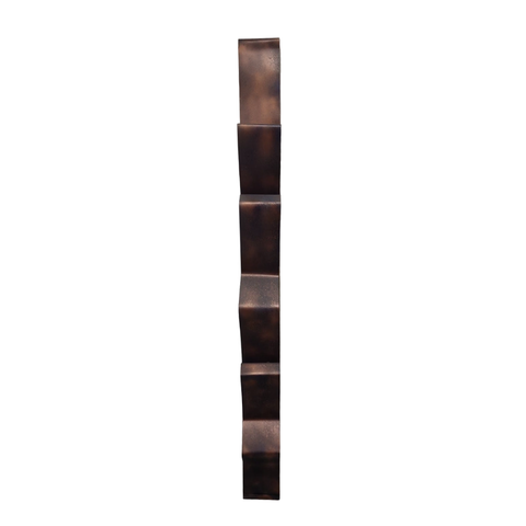 Decoração Escultura de Parede Abstrata em Aço Cor Bronze Envelhecido Exclusiva no Brasil Base em MDF