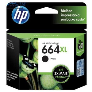 CARTUCHO HP 664XL (F6V31AB) PRETO ORIGINAL
