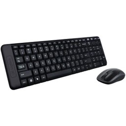KIT LOGITECH MK220 WIRELESS TECLADO E MOUSE PRETO - 1