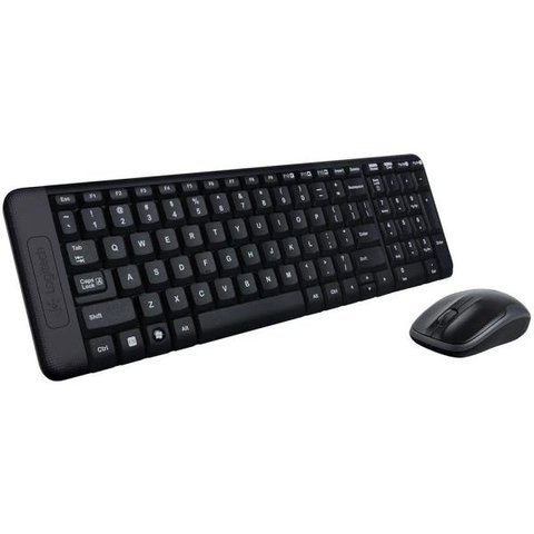 KIT LOGITECH MK220 WIRELESS TECLADO E MOUSE PRETO