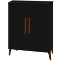 Ver imagem 2 de Buffet aparador Colombia 2 portas balcão retrô fechado cor Preto fosco Black PASSE BEM