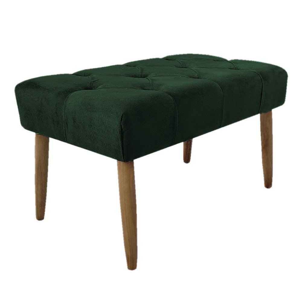 Banco Estofado Jade 80cm Suede Verde - Majú Decor - 2