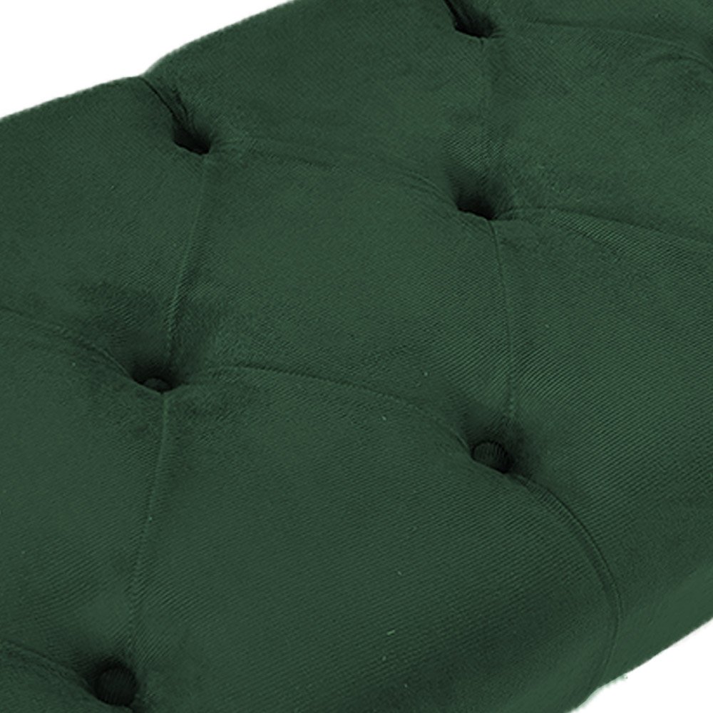 Banco Estofado Jade 80cm Suede Verde - Majú Decor - 4