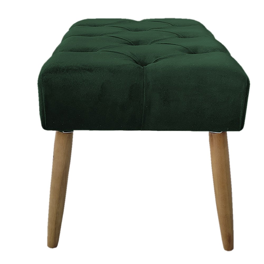 Banco Estofado Jade 80cm Suede Verde - Majú Decor - 3