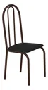 Ver imagem 2 de Kit 6 Cadeiras Ubatuba Corino Tempest Preto Tubo Marrom Cafe