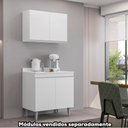 Ver imagem 3 de Armario Aereo 2 Portas Bp 80 Cm Isis Branco Eratto Moveis