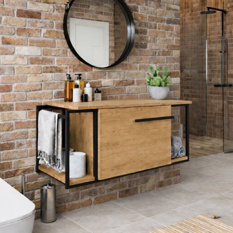 Gabinete Banheiro sem Cuba Armário Lavabo Porta Toalha L1019