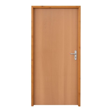 Porta de Abrir Madeira Imbuia Lisa 2,10x0,62 Batente 11 C/ Fechadura Básica Lado Direito