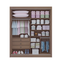 Ver imagem 2 de Guarda Roupa Mdf Atenas 2 Portas Espelho Castanho