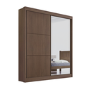 Ver imagem 1 de Guarda Roupa Mdf Atenas 2 Portas Espelho Castanho