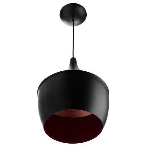 Luminária Pendente Gourmet Balão 32X25cm Em Aluminio Preto Magnifico