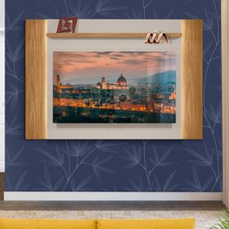 Painel De TV 60 Polegadas Com LED Extensível 180 E 199cm Nature Off White Pitomba Shop JM - 1