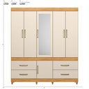 Ver imagem 7 de Guarda-Roupa Casal com Espelho 6 Portas Guarujá