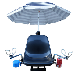 Cadeira para Barco Concha Giratoria - com Acessorios Preta - 1