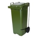 Ver imagem 2 de Lixeira Contêiner 120 Litros com Pedal Lateral Tipo Gari Cor:verde