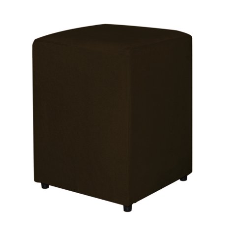Puff Quadrado Para Escritório Veludo Cores - DS Estofados Marrom