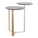 Ver imagem 2 de Mesa Lateral Industrial Chanfrada Artesano 44 Cm (largura) 2 Tampos Mdp Nero (preto) Pé Aço