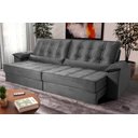 Ver imagem 2 de Sofá Retrátil Reclinável 230cm Ascari Suede Velut com molas Ensacadas - King House