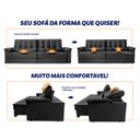 Ver imagem 6 de Sofá Retrátil Reclinável 230cm Ascari Suede Velut com molas Ensacadas - King House