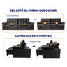 Sofá Retrátil Reclinável 230cm Ascari Suede Velut com molas Ensacadas - King House - 6