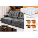 Ver imagem 4 de Sofá Retrátil Reclinável 230cm Ascari Suede Velut com molas Ensacadas - King House