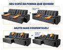 Ver imagem 5 de Sofá Retrátil Reclinável 230cm Ascari Suede Velut com molas Ensacadas - King House