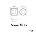 Ver imagem 6 de Kit 3 Spot LED Quadrado Sobrepor Embutir p/Móveis Nichos:Branco Frio/Preto