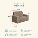 Ver imagem 4 de Sofá 1,24m 2 Lugares Suede Roma